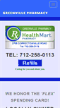 Mobile Screenshot of greenvillepharmacy.com